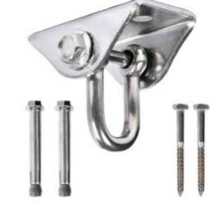 Ganchos colgantes de acero inoxidable 304 para hamaca de yoga, hebillas de fijación con anillo y tornillos - Product Image 5