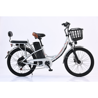Vélo électrique de ville pour adultes, batterie lithium haute capacité, moteur sans balais 350W, 7 vitesses, vélo de banlieue léger