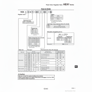 Vanne de commande de soupape de puissance VEX1301-035D-BG SMC Pneumatics - Product Image 1