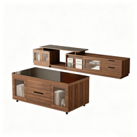 Table basse relevable 2-en-1 convertible de style Mid-Century pour petit salon, personnalisable OEM/ODM