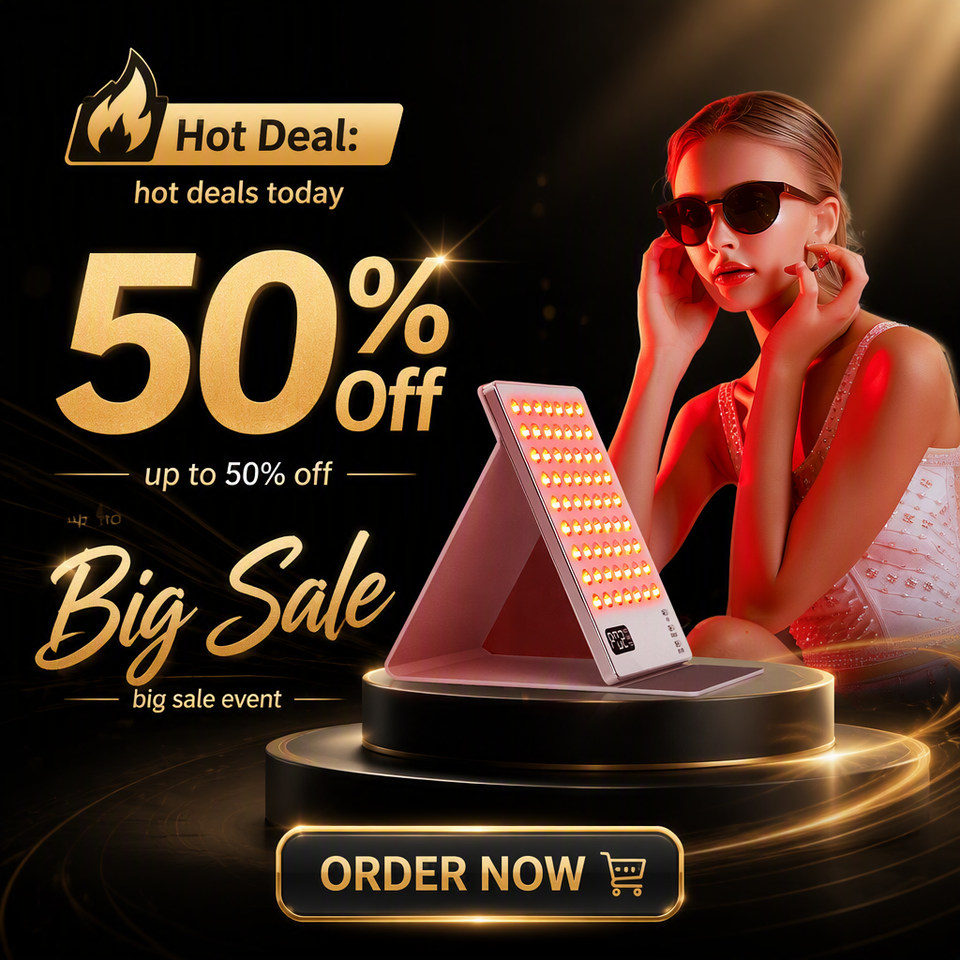 Red Light Therapy LED Panel Adjustable Foldable Stand Skin Care Body ...