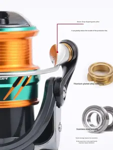 Moulinet Spinning Lurekiller en Carbone, Bobine Plate, Micro Moulinet de Pêche pour Lac, Rivière, Ruisseau, Ratio de Transmission 5.2:1, 9 Roulements, Alliage d'Aluminium, Droitier - Product Image 4