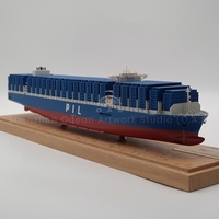 O.A.S Fabricant Artisanat Bateau Modèle Cadeaux D'affaires Échelle 1:888 Cargo Boat Modèles Personnalisé 45cm PIL Container Ship Model