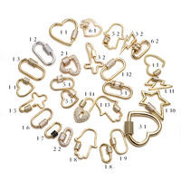 Bijoux à la Mode Personnalisés Fermoir à Vis Plaqué Or DIY Breloques Pendentif Collier Mousquetons pour la Fabrication de Bijoux