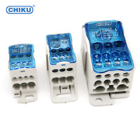 Bloc de distribution de courant UKK 125A, boîte de distribution électrique, bloc de bornes sur rail DIN 80A, 160A, 250A, 400A