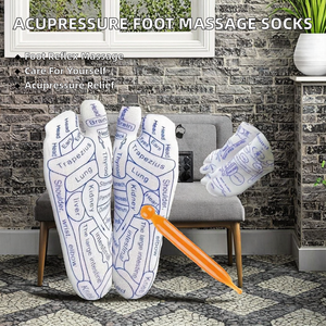 Chaussettes d'acupression OEM BeaYou GS964 en gros d'usine, populaires pour les points d'acupuncture des pieds, soins personnels, réflexologie, massage des pieds - Product Image 2