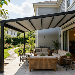 <span class=keywords><strong>Toldo</strong></span> Retráctil Motorizado de Aluminio, Impermeable, con Protección UV, Control Remoto, para Patio y Jardín, Alta Calidad, Directo de Fábrica - Product Image 4