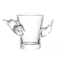 Verre à shot en verre de 50 ml de style dessin animé en forme d'animal avec logo et couleur personnalisés NOVARE