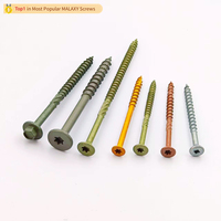 Vis à bois MALAXY, tête cylindrique, tête carrée, tête étoilée, galvanisée, 3'' 4'', Torx, acier inoxydable 304 316, vis pour terrasse