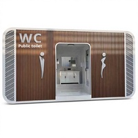 Toilettes mobiles Jiaxin Urban intégrées, grandes, extérieures, publiques, écologiques, en métal, pour zones touristiques, garantie 1 an