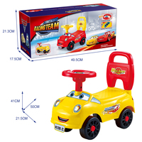 Vente en gros de poussette pour bébé yo-yo, voiture jouet à quatre roues, trottinette pour bébé, jouet d'équilibre assis, bébé heureux avec balançoire poussant la main de la voiture