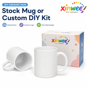 Kit de Tazas de Cerámica Personalizadas para Vendedores de <span class=keywords><strong>Etsy</strong></span>, Juego de Pintura de Cerámica de Marca Privada con Pinceles y Pinturas de Primera Calidad - Product Image 1