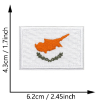 Usine en gros petit pays drapeau broderie fer sur sergé pays asiatique drapeau patchs