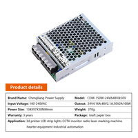 Module d'alimentation à découpage AC-DC ininterrompible 24V 5A 20A, entrée 85-264VAC, sortie unique pour écrans LED