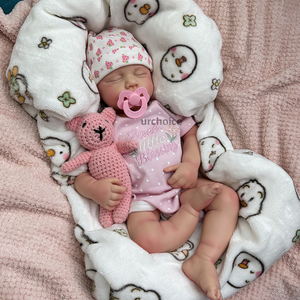 Poupée Bébé Reborn Réaliste Loulou de 50 cm pour Prématuré, Corps Entier en Silicone Souple, pour Fille et Garçon avec Tétine, Soulage l'Anxiété - Product Image 5