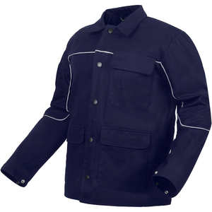 เสื้อแจ็คเก็ตเชื่อมโลหะ ZUNEZI ZI-9136 แขนผ้าฝ้าย ทนไฟ ทนความร้อน 500 องศาเซลเซียส ตะเข็บเชื่อมอย่างดี พร้อมชุดหน้ากากป้องกันฝุ่นละออง - Product Image 1