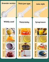 Pompe à sirop de qualité alimentaire blanche UK10 38-400, dosage précis 5/7,5/10 ml, pour miel, confiture, lait concentré, sauce aux huîtres et jus de fruits