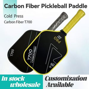 Pala de Pickleball de Fibra de Carbono T700 con Superficie de Textura Mate Tejida, Núcleo de Panal de PP, Alta Fricción para Control de Giro Profesional OEM - Product Image 5