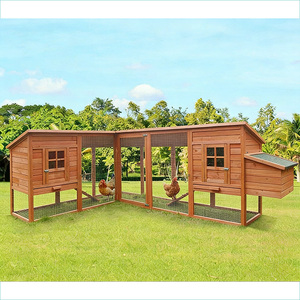 Poulailler extérieur en bois de grande taille pour 6 à 12 poulets, nichoirs, cages à lapins, cages et transporteurs pour animaux de basse-cour - Product Image 2