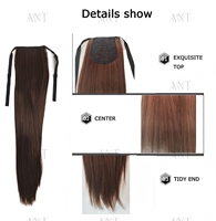 Extensions de cheveux queue de cheval lisses et soyeuses personnalisées avec épingles invisibles – Postiche doux et lisse pour toutes les occasions