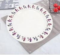 Assiette de présentation ronde en mélamine incassable, grande taille, 11 pouces, blanche, pour restaurant