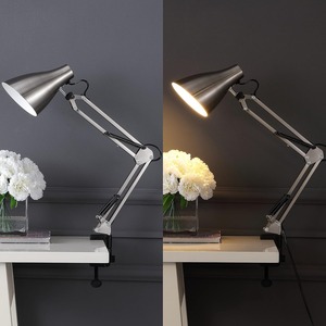 <span class=keywords><strong>Lampe</strong></span> de bureau <span class=keywords><strong>LED</strong></span> AC 110-240V avec <span class=keywords><strong>pince</strong></span> - Bras long réglable, <span class=keywords><strong>lampe</strong></span> de lecture à clipser pour bureau, étude, ordinateur et table de manucure - Product Image 2