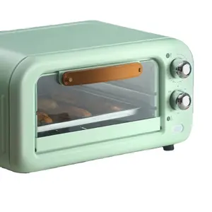 Zohadiah kompor pemanggang roti kecil elektrik, pemanggang roti kecil elektrik kompak portabel 12 Liter, Meja rumah, Oven Pizza Mini
