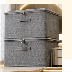 Công Suất Lớn Có Thể Khóa Lưu Trữ Hộp Vải Quần Áo Tổ Chức Cho Nhà Tủ Quần Áo Chăn Chăn & Quần Áo Hộp Tổ Chức - Product Image 1