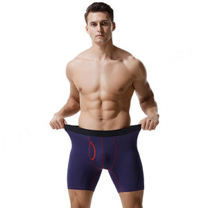 Calzoncillos bóxer para hombre al por mayor, ropa interior transpirable de diseño personalizado con estampado de moda, Bóxer largo para hombre - Product Image 2