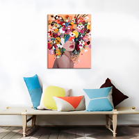 Peinture par numéros pour adultes, kits de peinture par numéros DIY pour filles et adultes sur toile, kits de peinture de fleurs pour enfants, kits de peinture à l'huile