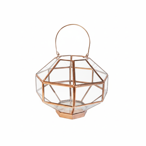 Linterna de vela colgante decorativa de jardín Vintage linterna de vela de alambre de diseño elegante de Color marrón para decoración de Villa - Product Image 1