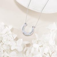 Collier fer à cheval pour femmes 925 argent Sterling opale fer à cheval pendentif collier bijoux équestres pour amoureux des chevaux