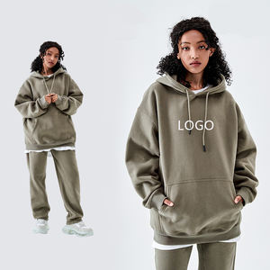Manufacturer's Heavy Cotton Unisex Sweatpants <b>Hoodie</b> Joggers Set 500gsm 100% Cotton <b>Hoodie</b> Set Ensemble a Capuche - Product Image 1