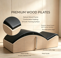 Ensemble de Pilates en bois d'érable MJD, 5 pièces, équipement de Pilates de qualité commerciale, adapté aux exercices de renforcement du tronc