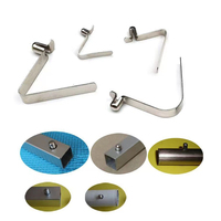 Poteau de tente personnalisé, montage en acier à ressort, Tube en acier solide unique, verrouillage de tête, ressort en forme de V, Clips de bouton poussoir