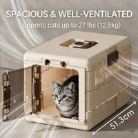 Transportín Plegable y Transpirable para Mascotas, con Ventana Lateral de Gran Capacidad, para Perros y Gatos Pequeños y Medianos, para Viajes al Aire Libre