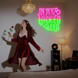 Letrero de neón In My Wicked Era, letrero de luz Led para decoración de tema de película, arte de pared de dormitorio de baño de niña - Product Image 3