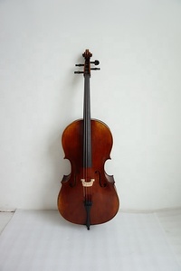 Etiqueta personalizada mejor marca Sinomusik hecho a mano antiguo rojo marrón profesional violonchelo artesanía italiana instrumento de cuerda con bolsa y lazo - Product Image 2