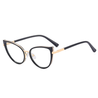 MS 97710 Nouvelles lunettes pour femmes Anti-lumière bleue Lunettes optiques Mode Cadre en métal œil de chat avec logo personnalisé Oculos Lunette
