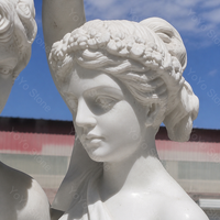 Statue de couple dansant en marbre blanc sculptée à la main, mythologie grecque, Apollon Daphné, taille réelle, pour jardin, villa, projet de complexe hôtelier