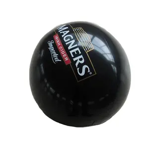 Manufacturer's Black Inflatable Beach Ball PVC Ball TPU Ball Print Required Logo Toy