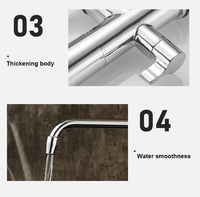 Robinet de cuisine noir 3 voies avec douchette extensible, robinet d'eau potable 3 en 1 pour cuisine, mitigeur de cuisine à 2 leviers