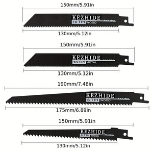 ใบเลื่อยลูกสูบเคซิได 150 มม- 6-18 ทีพีไอสำหรับตัดไม้และโลหะ ชุด 4 ชิ้น - Product Image 1