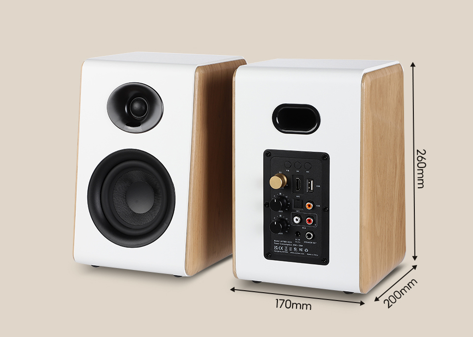 AIYIMA S600 Bluetooth Bookshelf Speaker - Hifi Audio