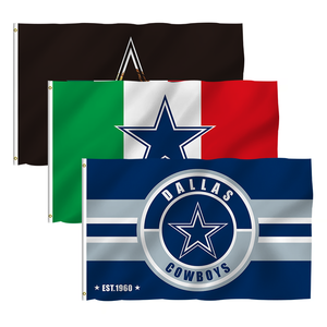 Em estoque All Football Team Flag 3x5ft Alta qualidade Design personalizado Dallas Cowboys Banner 100% Poliéster Sports Nfl Bandeira - Product Image 1