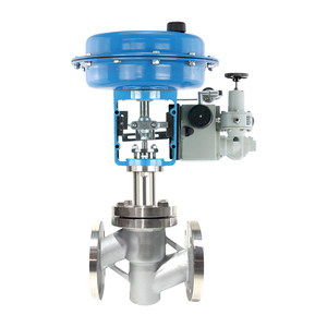 Válvula de Globo Neumática de Diafragma Único Tipo Dividido PN25 SS304 con Brida de Control de PTFE - Product Image 4