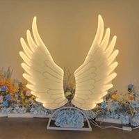 Ailes d'ange lumineuses LED colorées pour scène de mariage, ailes colorées pour proposition de mariage, décoration volante
