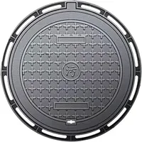 Couvercle de regard en fonte ductile D400, couvercle de drainage rond pour égouts et canalisations