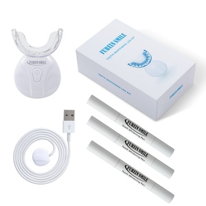 Professional <b>Teeth</b> <b>Whitening</b> Kit with Blue Cold LED Light USB Recharge Private Logo PAP Gel Pen Home <b>Tooth</b> Stain Remover - Product Image 1