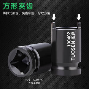 Clé à douille pour meuleuse d'angle Tuosen, entraînement carré de 12,5 mm, acier à haute teneur en carbone forgé, revêtement noir - Product Image 1